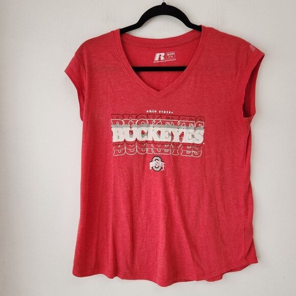 Russell Ohio State University Buckeyes Short Sleeve Tee T-Shirt Women's S - Picture 1 of 7